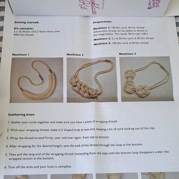 Professor Puzzle Handmade Hand Woven Necklace Crafting Kit- Open Box Pink Gold - Picture 7 of 10